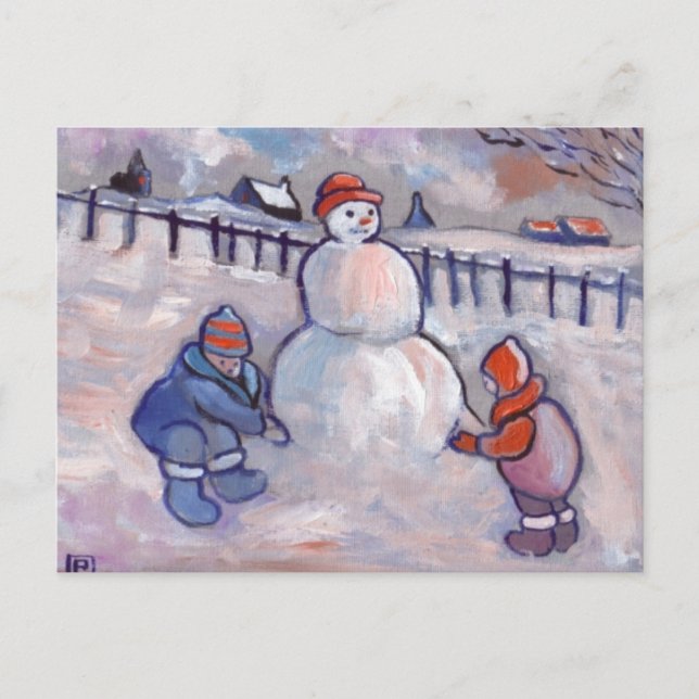 CARTE POSTALE LA NEIGE (Devant)