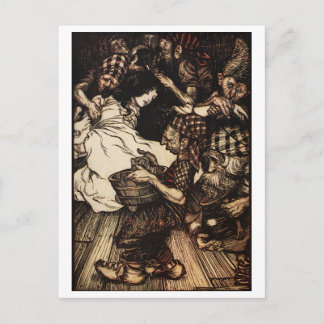 Carte Postale La neige et les nains