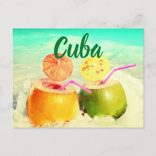 Carte Postale La noix de coco cubaine (Devant)