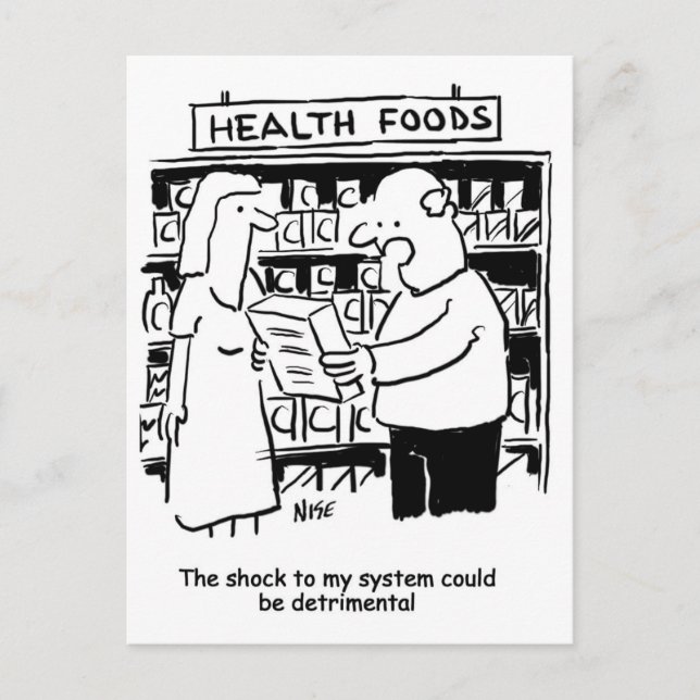 Carte Postale La nourriture pour la santé pourrait nuire à la sa (Devant)