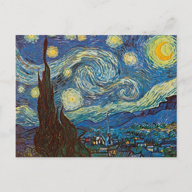 Carte Postale La Nuit étoilée par Vincent van Gogh (Devant)