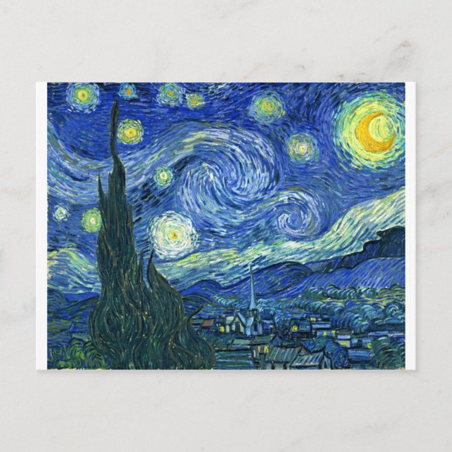 Carte Postale La Nuit étoilée - Vincent van Gogh (1889) (Devant)