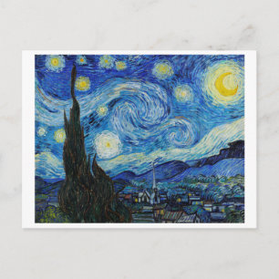 CARTE POSTALE "LA NUIT STARRY" 1889 PAR VINCENT VAN GOGH