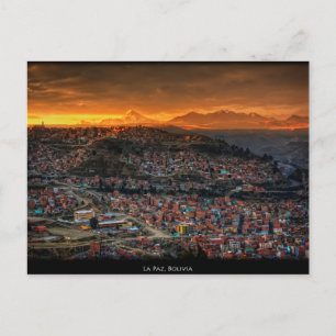 Carte postale La Paz, Bolivie