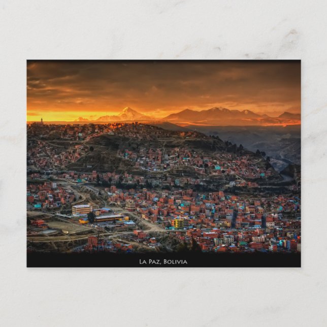 Carte postale La Paz, Bolivie (Devant)