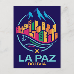 Carte Postale La Paz Bolivie Amérique du Sud