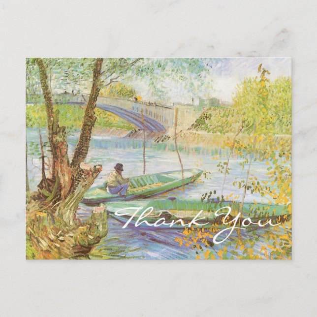 Carte Postale La pêche de Van Gogh au printemps (Devant)