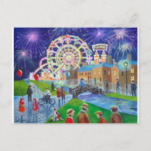 Carte Postale la peinture à l'huile FunFair Gordon Bruce art