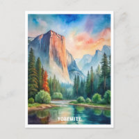 La peinture aquarelle du parc national Yosemite