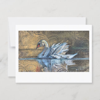 Carte Postale La peinture cygne