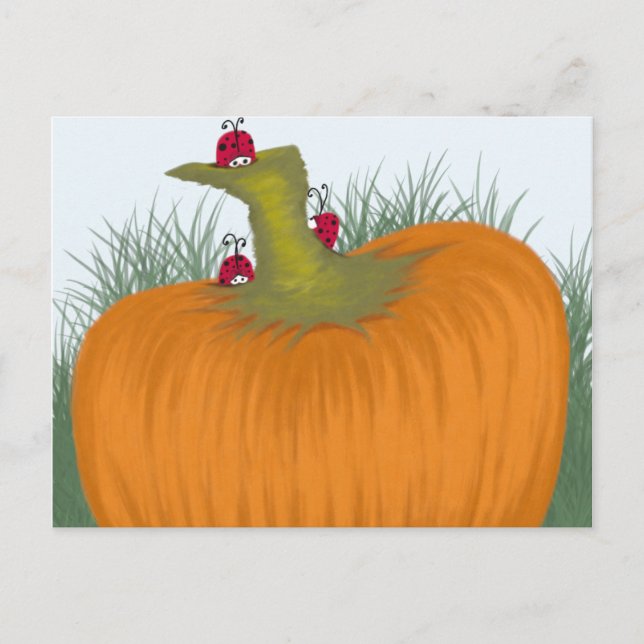 Carte Postale La peinture de la coccinelle d'automne (Devant)