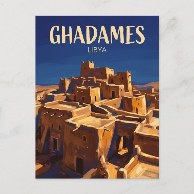 Carte Postale La Perle du désert, Ghadamès Libye (Devant)