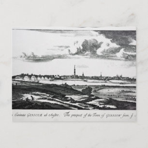 Carte Postale La perspective de la ville de Glasgow