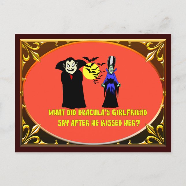 Carte Postale La petite amie de Dracula (Devant)