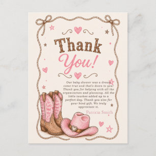Carte Postale La Petite Cowgirl Est En Route Fille Baby Shower