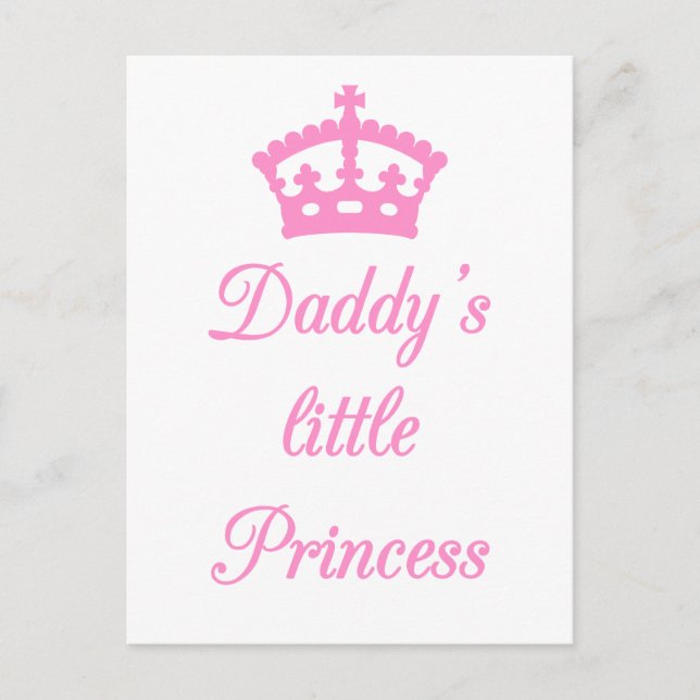 Carte Postale La petite princesse de papa, design de texte avec  (Devant)