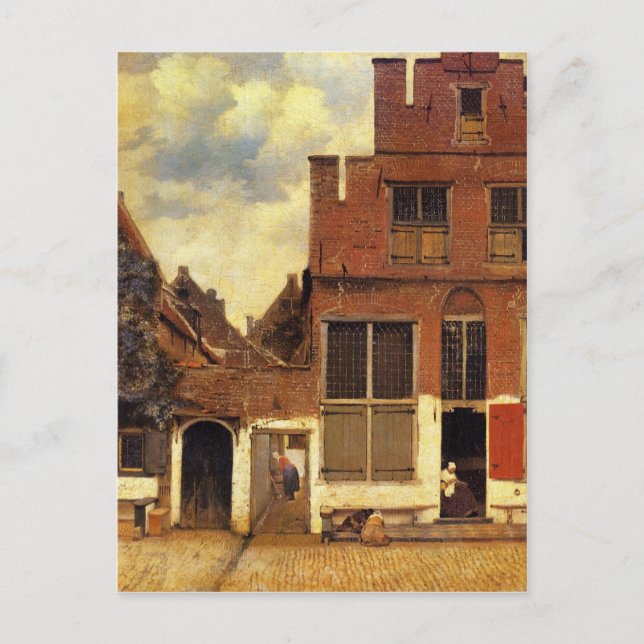 Carte Postale La petite rue de Johannes Vermeer (Devant)