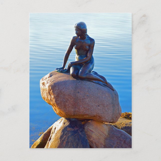 Carte Postale La Petite Sirène à Copenhague, Danemark (Devant)