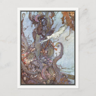 Carte Postale La petite sirène d'Edmund Dulac