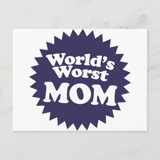 Carte Postale La pire maman du monde (Devant)