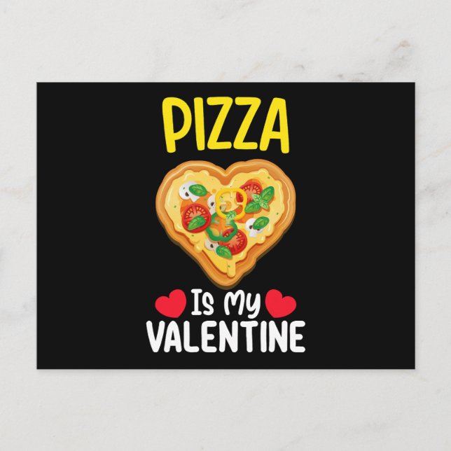 Carte Postale La Pizza Est Mon Saint Valentin Amoureux De La Nou (Devant)