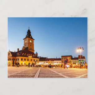 Carte Postale La place de marché de Brasov en Roumanie