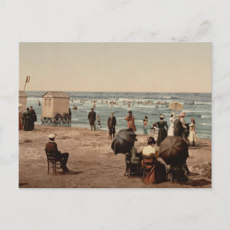 Carte Postale La plage, Blankenberghe, Belgique