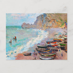 Carte Postale La plage d'Etretat Claude Monet
