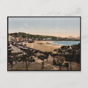 Carte Postale La plage, San Sebastian, Espagne Photochrom vintag
