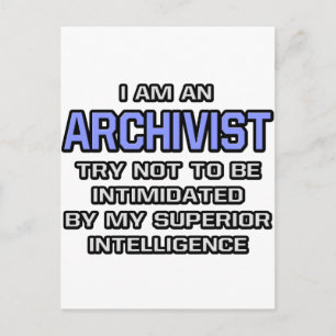 Carte Postale La plaisanterie de l'archiviste ... Intelligence s
