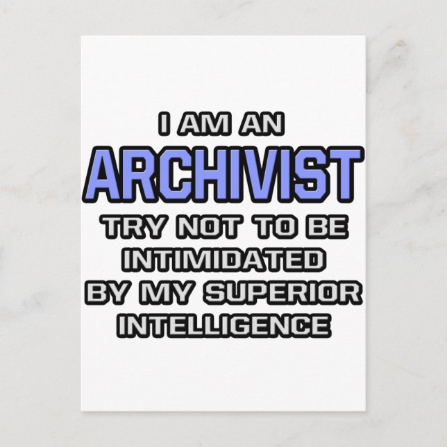 Carte Postale La plaisanterie de l'archiviste ... Intelligence s (Devant)