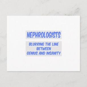 Carte Postale La plaisanterie néphrologiste .. Génie et folie