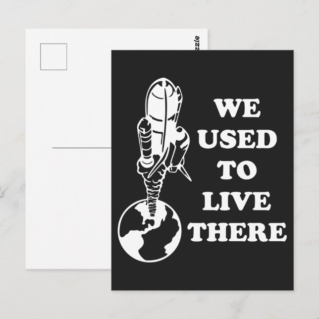 Carte Postale La Planète Que Nous Vivions Là-Bas Sauve L'Espace  (Devant / Derrière)