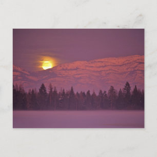Carte Postale La pleine lune se lève au-dessus de Teakettle Moun