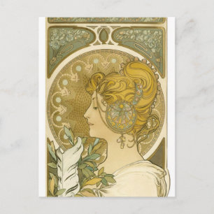 Carte Postale La Plume d'Alphonse Mucha