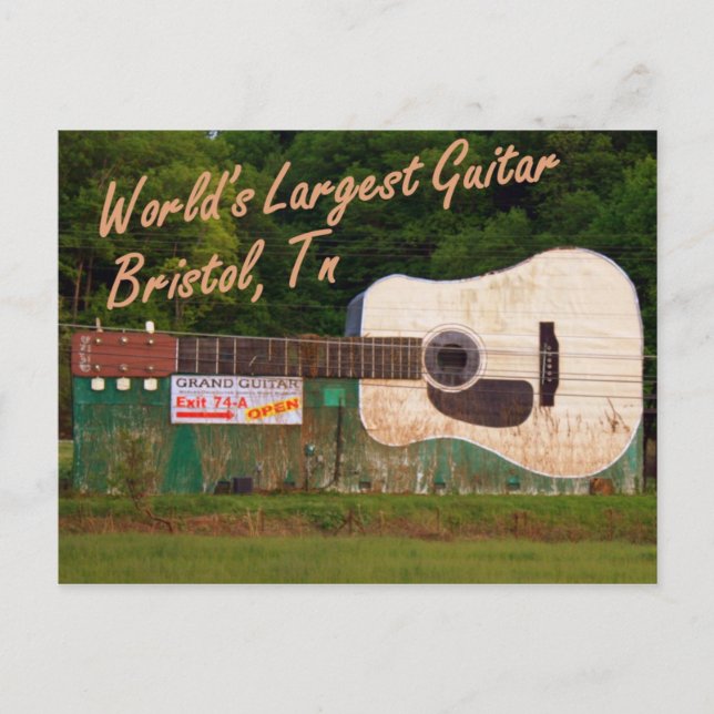 Carte Postale La plus grande guitare du monde - Bristol, TN (Devant)
