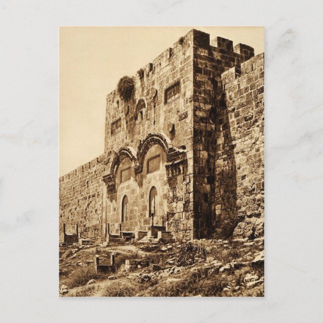 Carte Postale La porte d'or à Jérusalem (Devant)