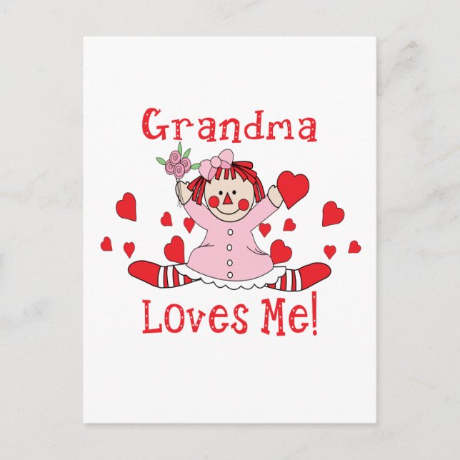 Carte Postale La poupée de mon rag de grand-mère Love (Devant)