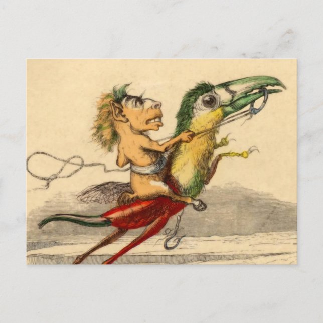 Carte Postale La Poursuite (la chasse) (Devant)