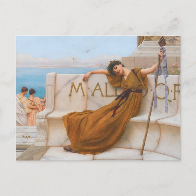 Carte Postale La prêtresse de Dieu de Bacchus Peinture (Devant)