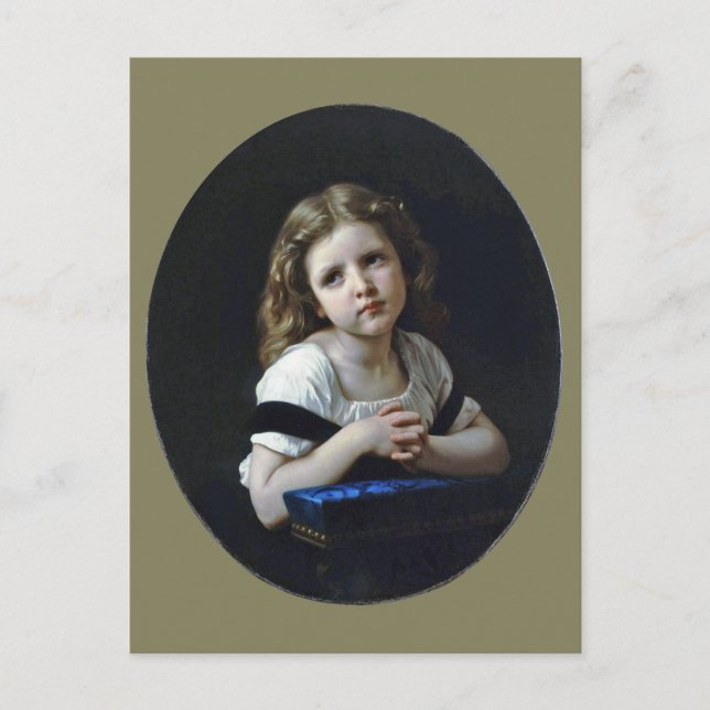 Carte Postale La Prière, Bouguereau (Devant)