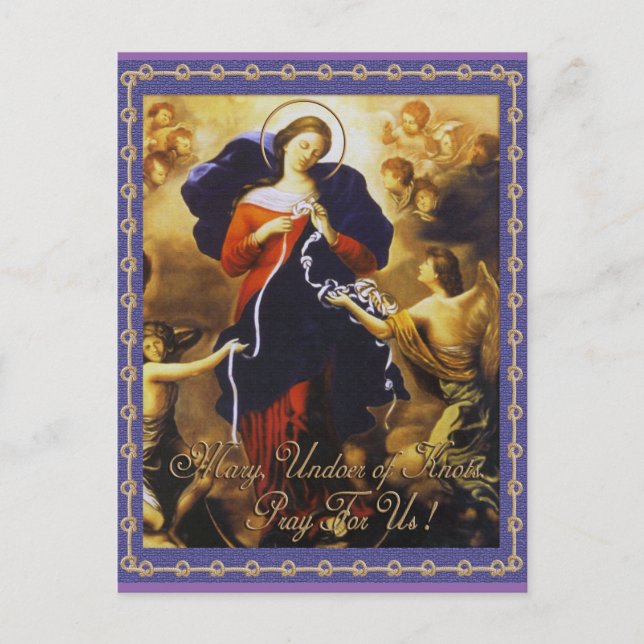 Carte Postale La prière du pape François à Notre Dame Untier des (Devant)