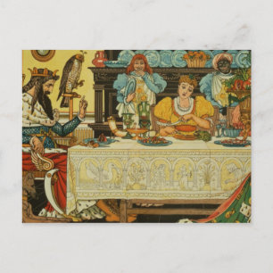 Carte Postale La princesse partage son dîner avec la grenouille,