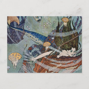 Carte Postale "La princesse sirène" par Edmund Dulac