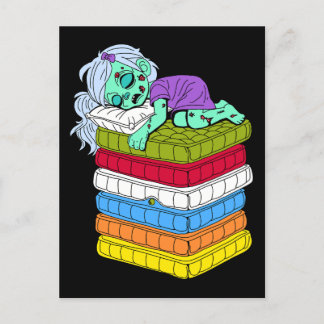 Carte Postale La princesse zombie et le pois