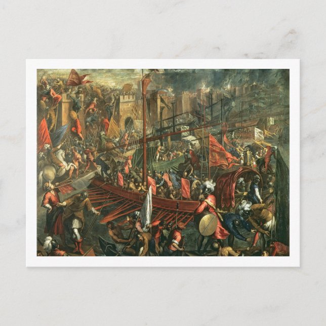Carte Postale La prise de Constantinople (huile sur toile) (Devant)