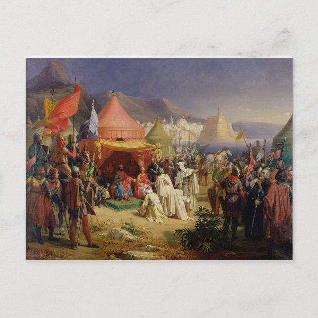 Carte Postale La prise de Tripoli, avril 1102, 1842 (Devant)