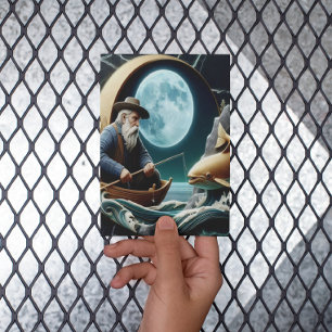 Carte Postale La prise du pêcheur au clair de lune