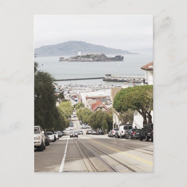 Carte Postale La prison d'Alcatraz vue de San Francisco (Devant)