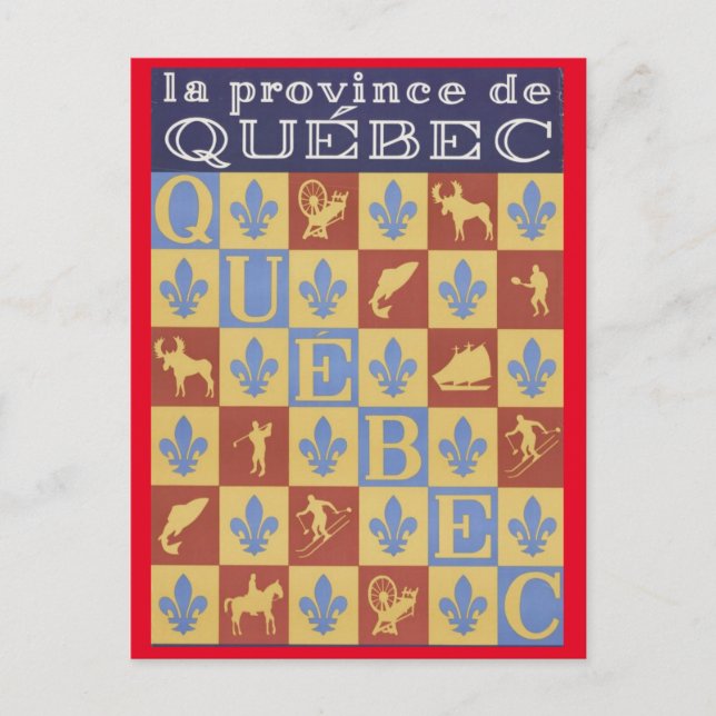 Carte Postale La province de Québec (Devant)